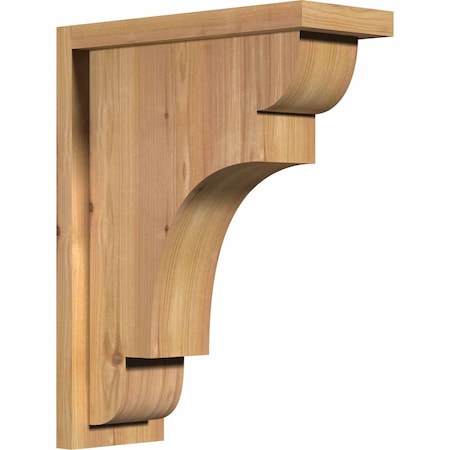 Ekena Millwork New Brighton Smooth Corbel w/Backplate, Western Red Cedar, 5 1/2"W x 14"D x 18"H COR06X14X18NEB01SWR